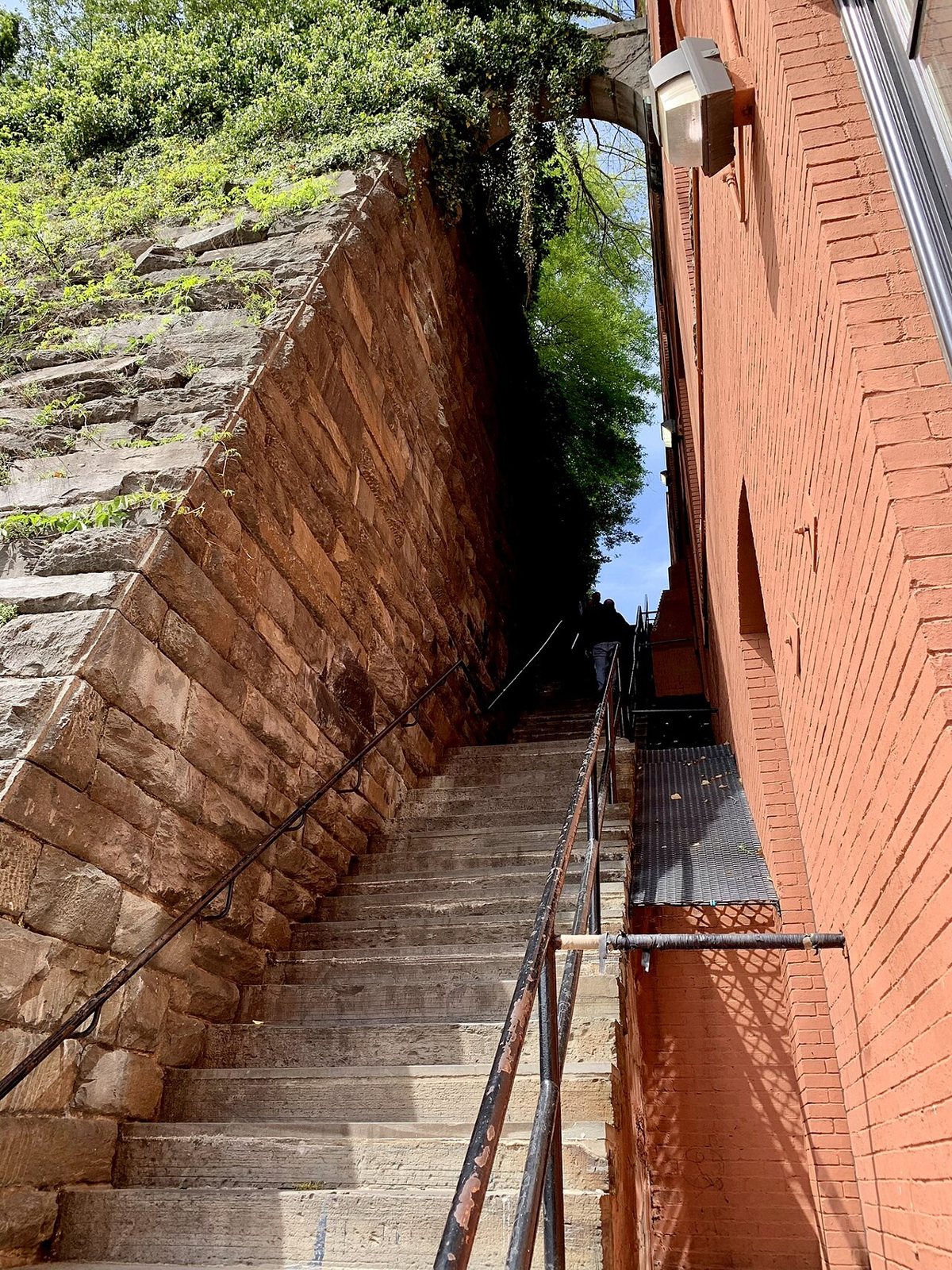 the stone staircase off Prospect Street in Georgetown