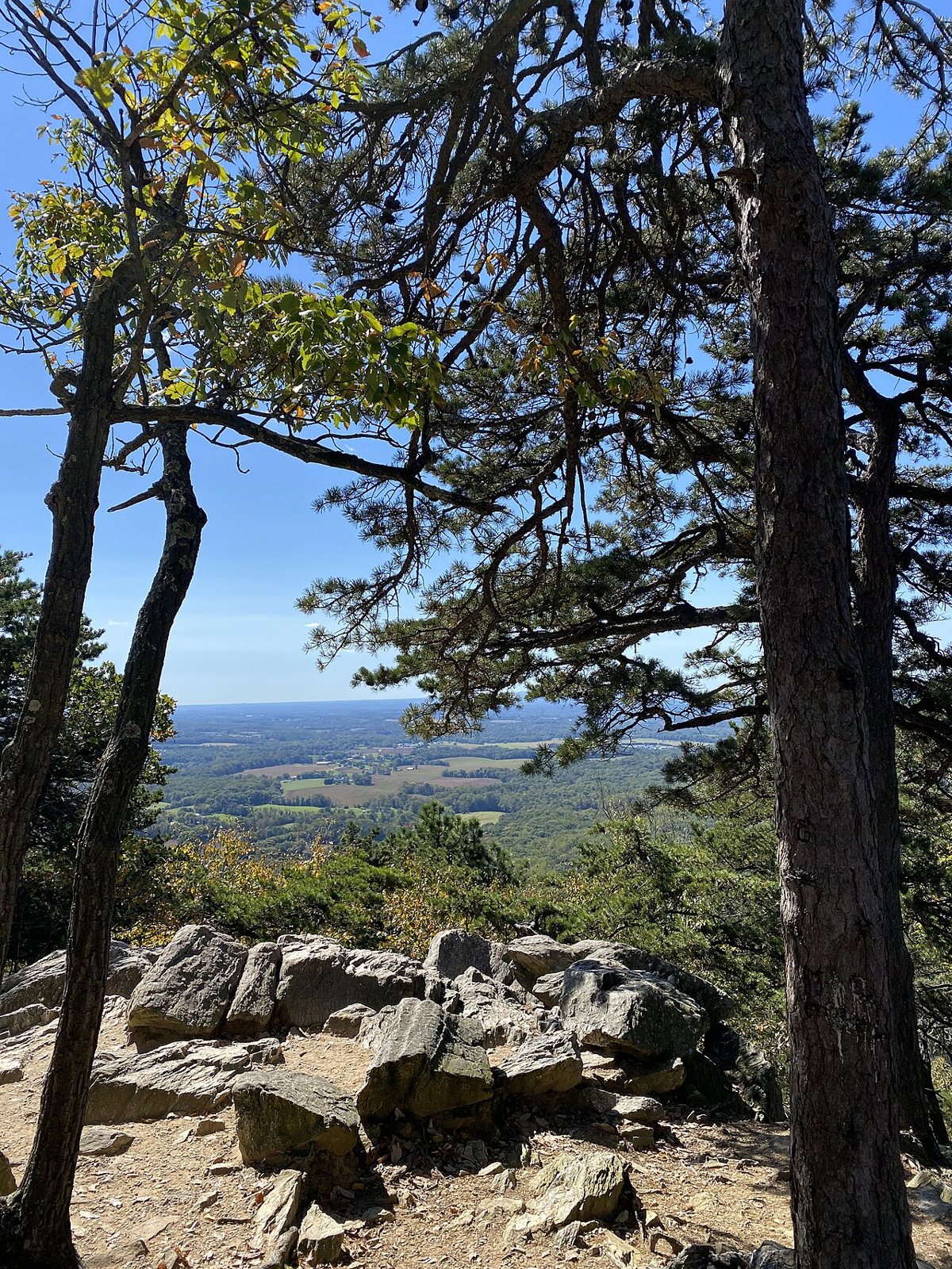 Overlook view from Sugarloaf Mountain in Maryland