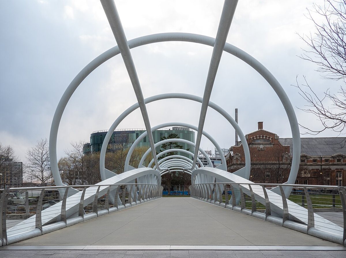 Wading pool and boardwalk at Yards Park in Washington DC