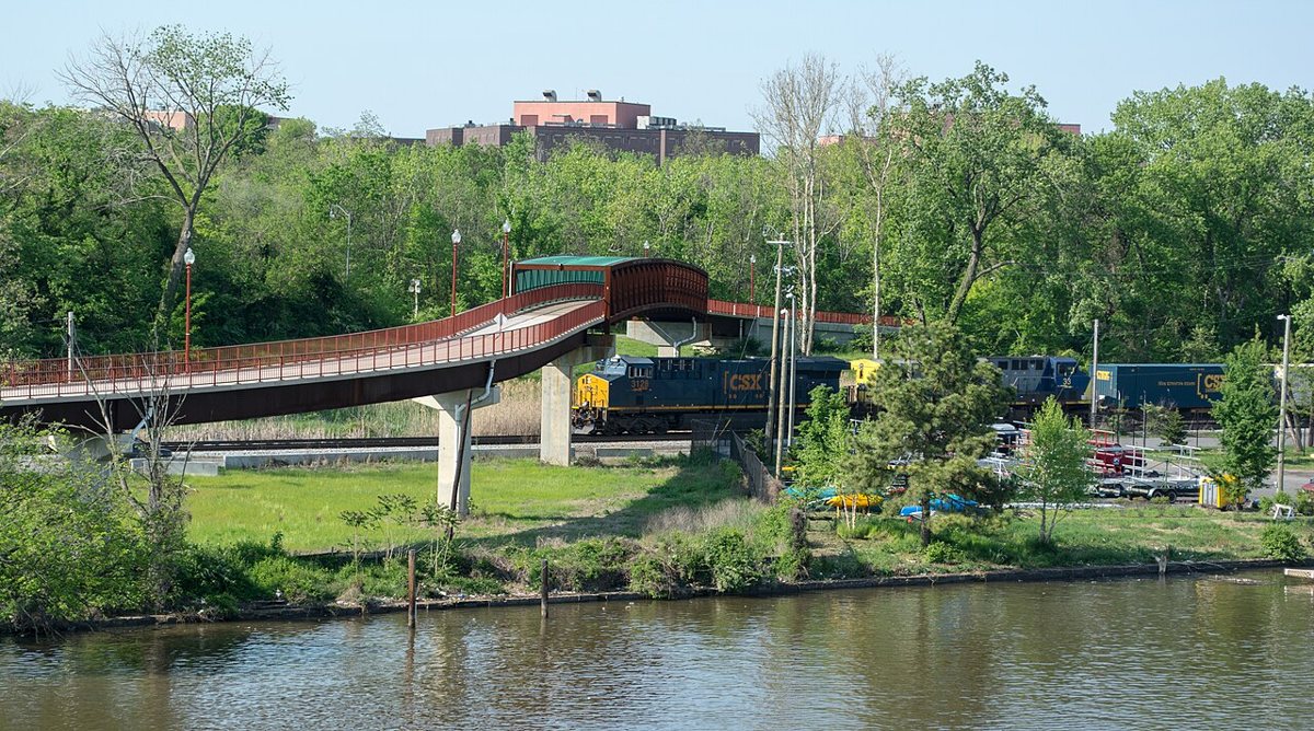 the riverside trail and open lawns at Anacostia Park