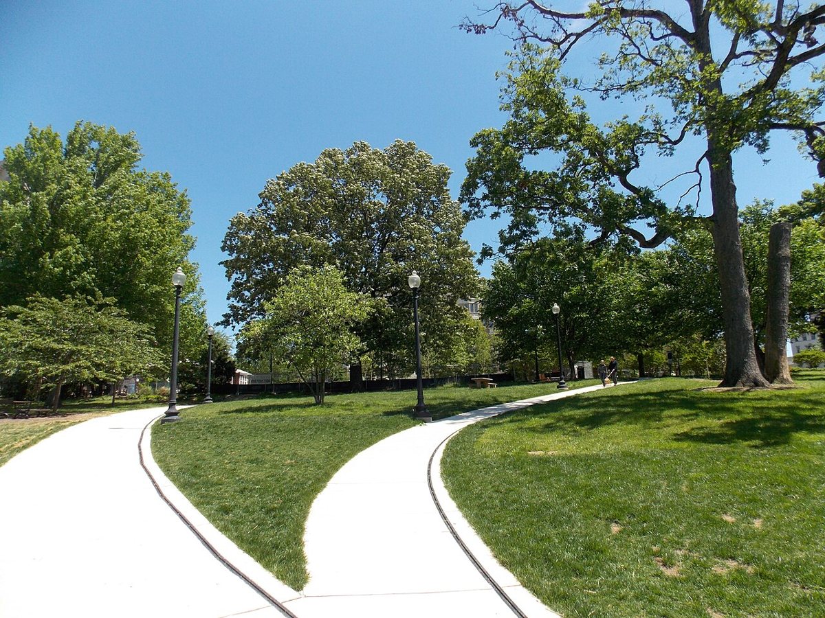 Neighborhood park in Kalorama near Adams Morgan in Washington DC