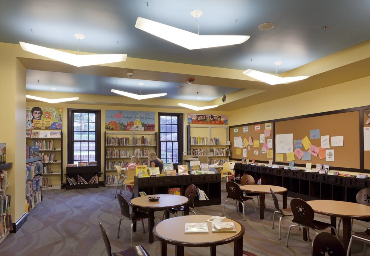 the reading room and local history archive inside the Georgetown Public Library